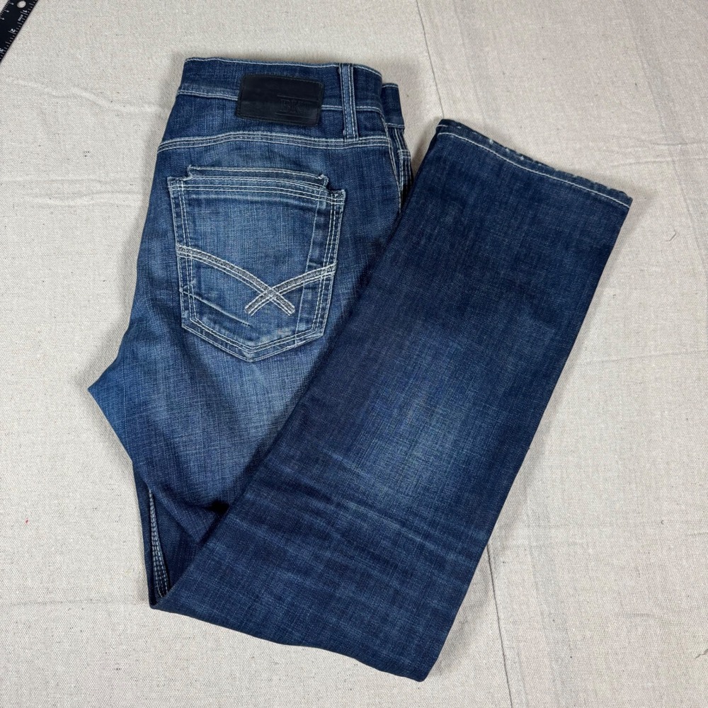 BKE Jake Straight Leg Jeans Mens 32R Dark Wash Excellent ABP16190 Stretch